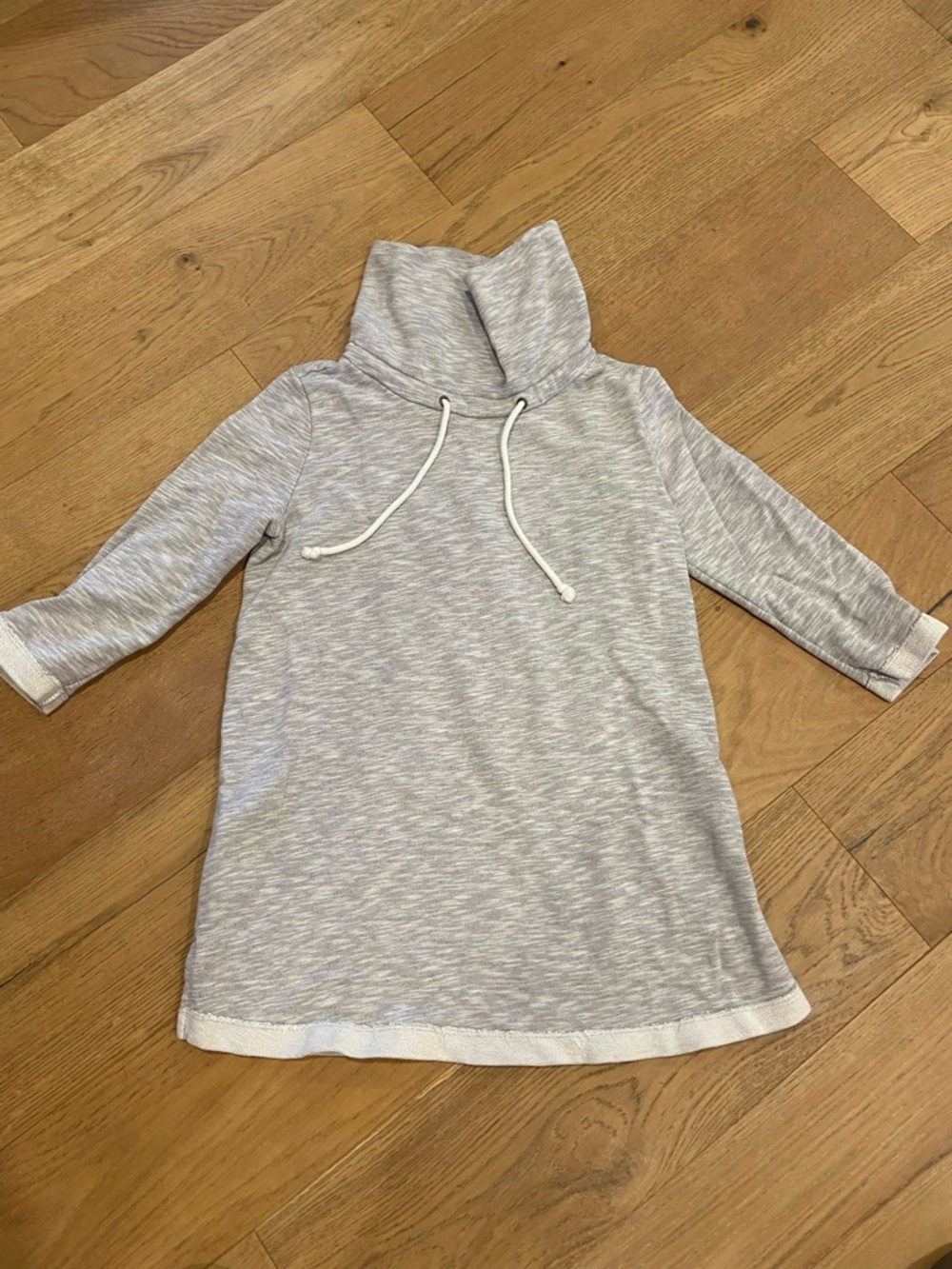 Gap Maternity Heather Gray Drawstring Cowl Neck Tunic